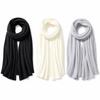 Thick Warm Knitted Scarf Solid Color ScarfKnitted Texture Women Wrap Shawls Neck Wrap  Autumn Wear