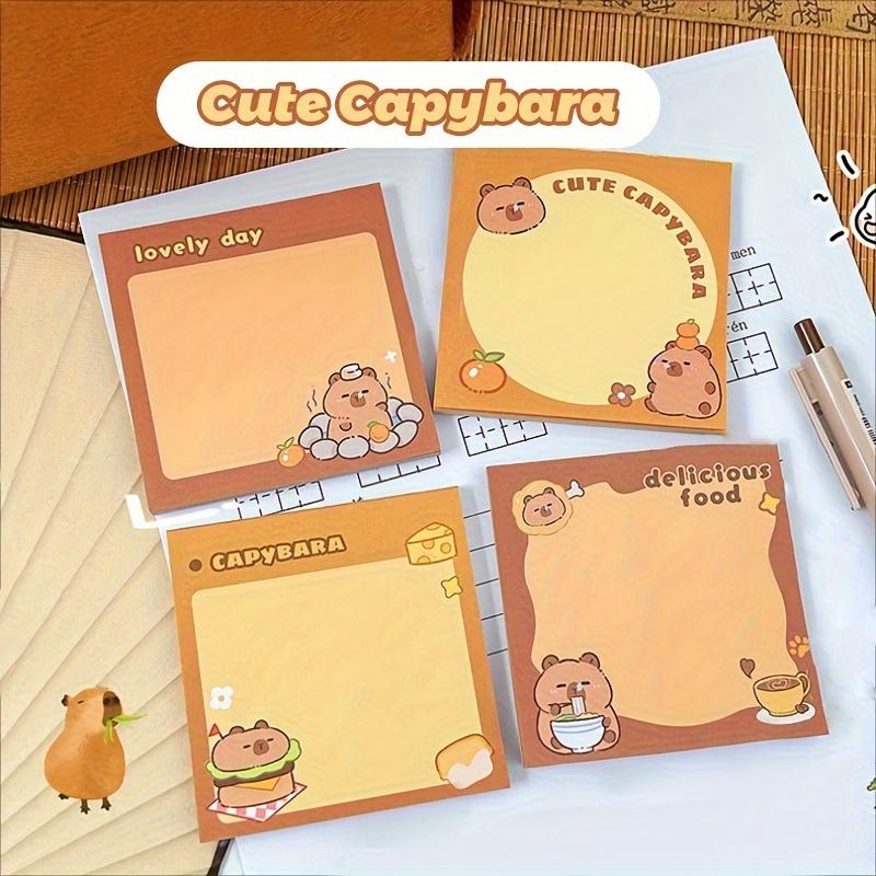 Kapibala Sticky Notes Capybara Can Tear Sticky Notes Paper Office Message Paper Creative Hand Account Foundation Material