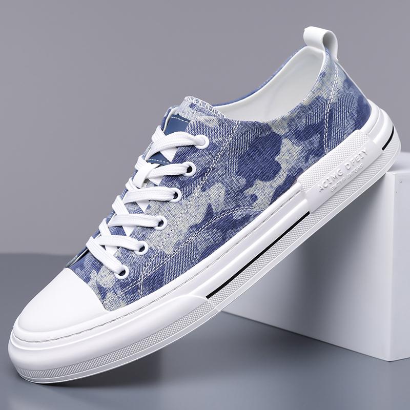 Fashion Street Style Casual Sneakers for Men Stylish Designer Canvas Shoes Outdoor All-match Male Leisure Walk Walking Footwear Trainers