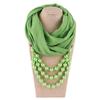 Layered Scarf Necklace Jewelry Two-in-one Chiffon Head Wrap Pearl Pendant Hijab  Performance