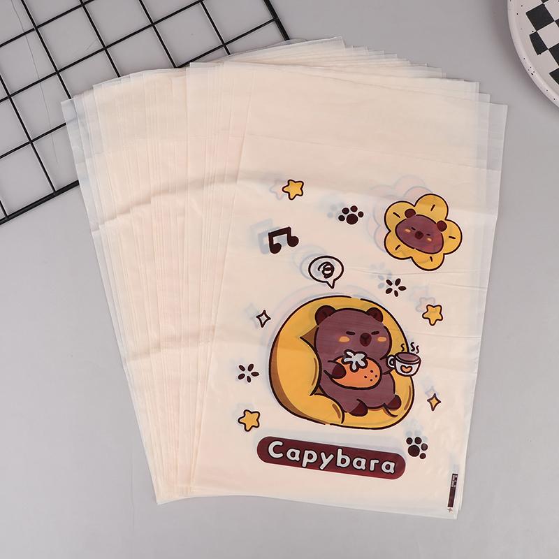 15/30Pcs Portable Universal Auto Door Seat Household Thickened Desktop Trash Can Cartoon Capybara Car Disposable Garbage Bag