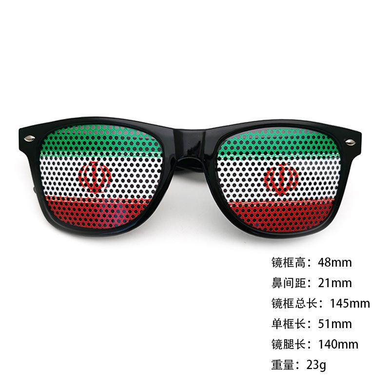 World Cup sunglasses football flag pinhole sticker 2140 printed logo independence day printed rice nail sunglasses