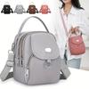 Women'S Chic Light Gray Crossbody Bag - Versatile Shoulder & Handbag with Multiple Zipper Compartments, Durable , Lined for Comfort and Style