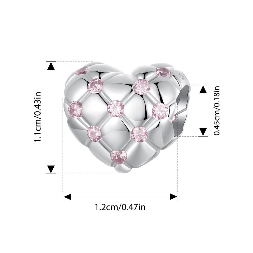 Bamoer Original 925 Silver Witch Knot Pendant Bow Charm Pink Love Beads DIY For Women Party Daily Gift Fine Jewlery