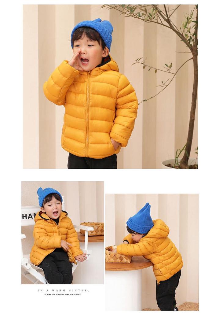 Children's Lightweight Down Cotton Jacket - Unisex Winter Coat for Kids and Babies