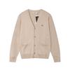 Unisex Crew Neck Long Sleeve Loose Fit Korean Cotton Knit Sweater Fox Head Embroidery Pullover Cardigan Couple Knitwear