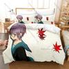 The Melancholy Of Haruhi Suzumiya Anime Print 3PCS Bedding Set Duvet Cover + 2 Pillowcases Soft Bed Linen For Otaku Fans Bedroom