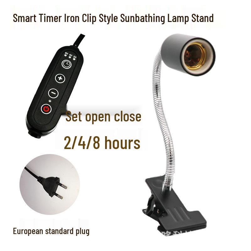 Eisenklemme Verstellbarer Reptilien-Heizlampenhalter mit UVB/UVA Schildkröten-Sonnenplattform