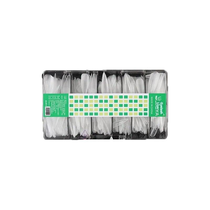 120pcs The New Transparent Semi-frosted Nails Are Fully Fitted With Light Weight Folding Seamless Nails To Extend Fake Nails