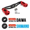 Shimano Carbon Reel Handle for 95mm Baitcasting Reels with Full and Abu Garcia Custom Replacement Parts Bearings, Daiwa, Shimano, (Red)