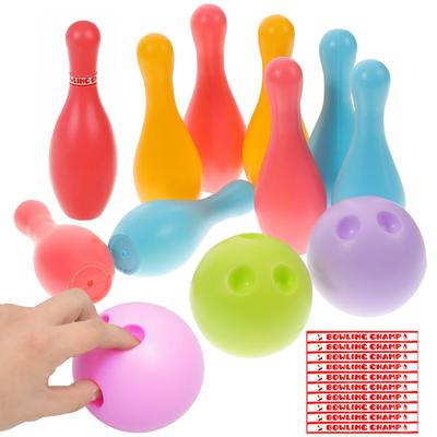1/2set Mini Bowling Kit Physical Exercise Hand-Eye Coordination Training Backyard Indoor Outdoor Party Leisure Sports XJM