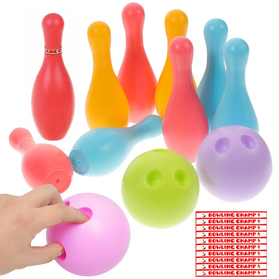 1/2set Mini Bowling Kit Physical Exercise Hand-Eye Coordination Training Backyard Indoor Outdoor Party Leisure Sports XJM