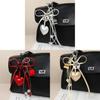 Pu Heart Shaped Mini Bag Pendant For Accessories And Keychains