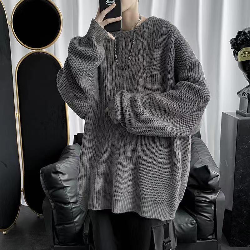 Maglione Trendy da Uomo a Blocchi di Colore a Righe con Girocollo - Maglieria Casual Autunno/Inverno 2023