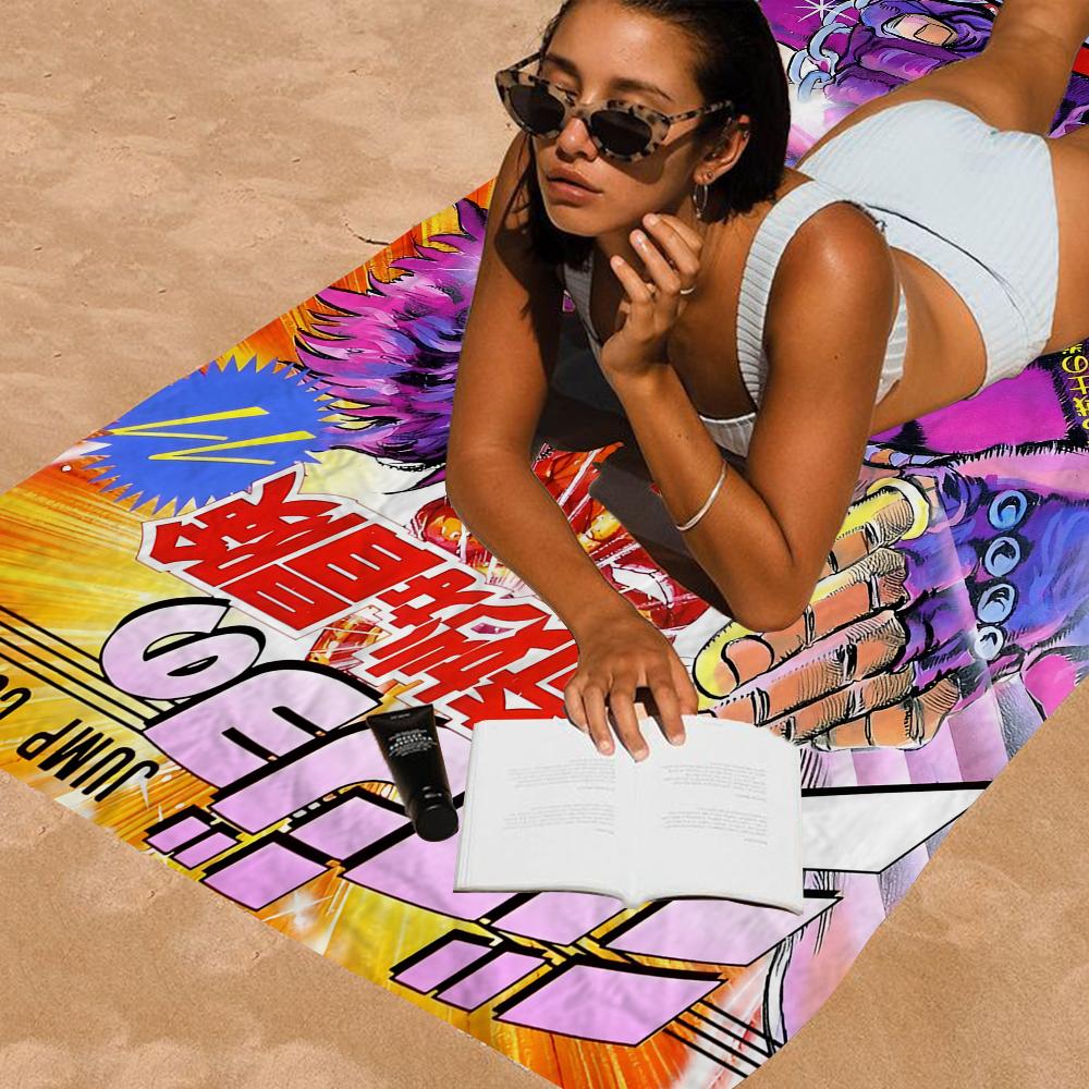 JOJO Anime JoJo's Bizarre Adventure Microfiber Beach Towel Absorbent Quick dry Soft Yoga Swimming Resort Mountain Climbing Towel