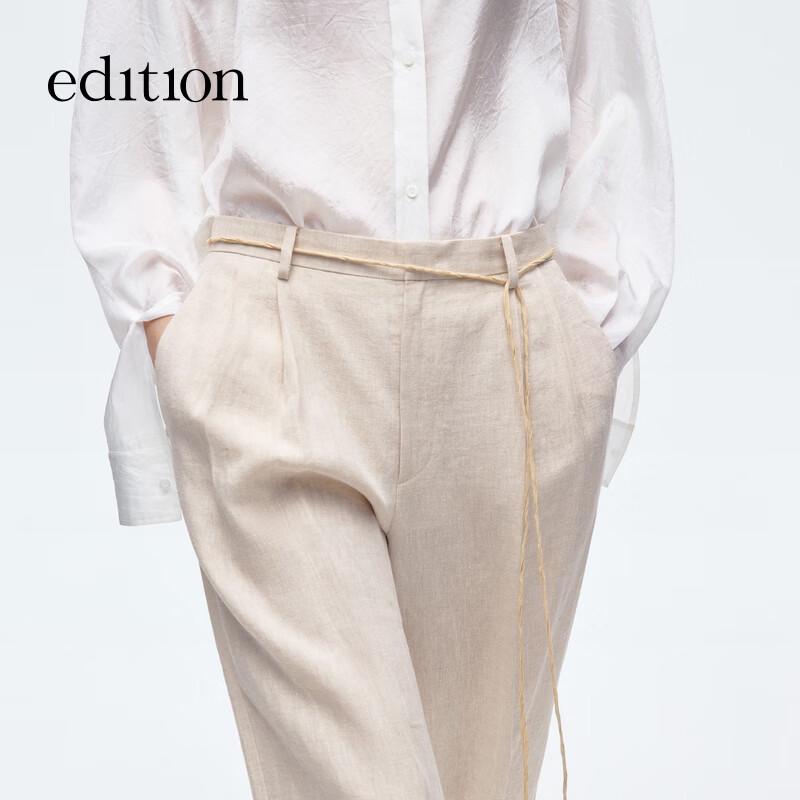 Edition Women's Linen Casual Straight-Leg Trousers