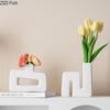 Creative Geometric Ceramic Vase Plant Pots Table Decoration Flowers Arrangement Floral Vases Modern Home Decor Accessories