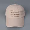 2026 Spring Summer New Korean Version Letter Embroidered Soft Top Curved Brim Sun Baseball Cap Washed Cotton Thin Sun Hat