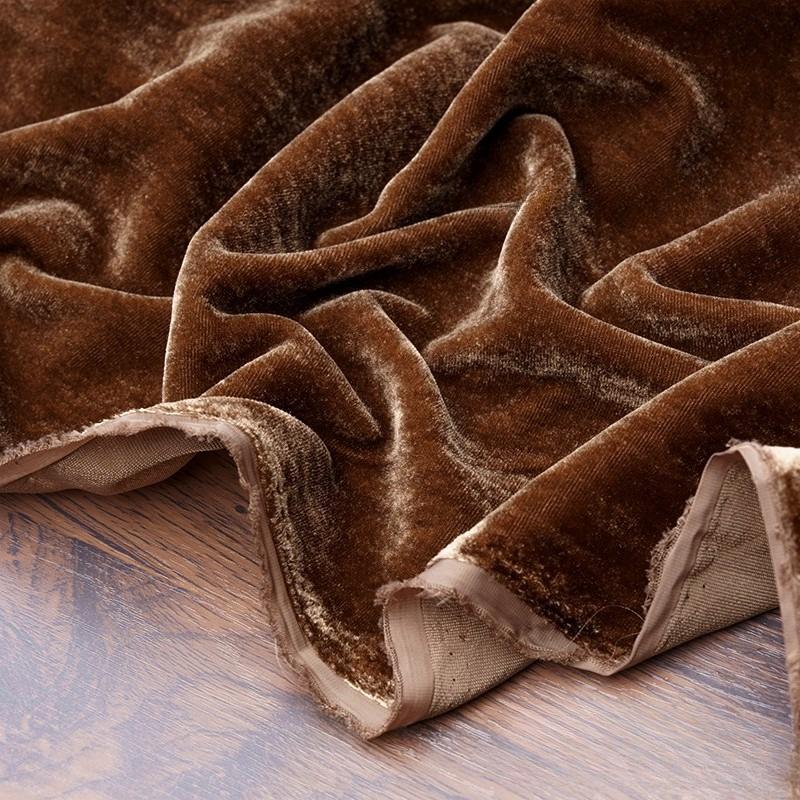 100x140cm Silk Velvet Fabric Solid Color Velvet Clothing Fabric for DIY Sewing Party Dress Cheongsam Designer Cloth