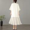 Short sleeve Plus size vintage new in dresses for women casual loose long summer dress