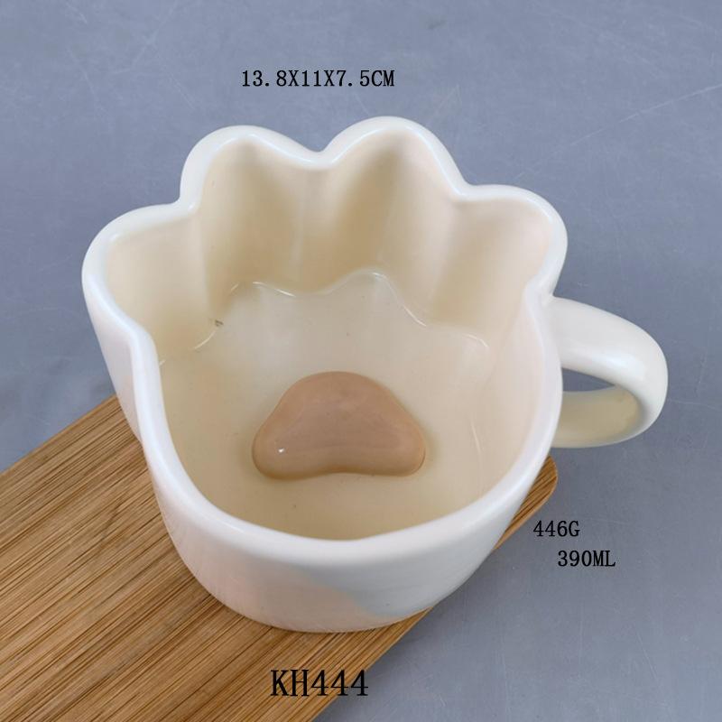 

Креативная Простая Мультяшная Кружка с Лапкой Кролика и Кошки Офисная Бытовая Женская Чашка для Кофе Питьевая Керамическая Милая Чашка 301-400ml