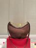 Vintage Suede Velvet Crescent Handbag Underarm Bag Hobo Lazy Style Metal Chain Fashion Saddle Bag Horn Bag for Women