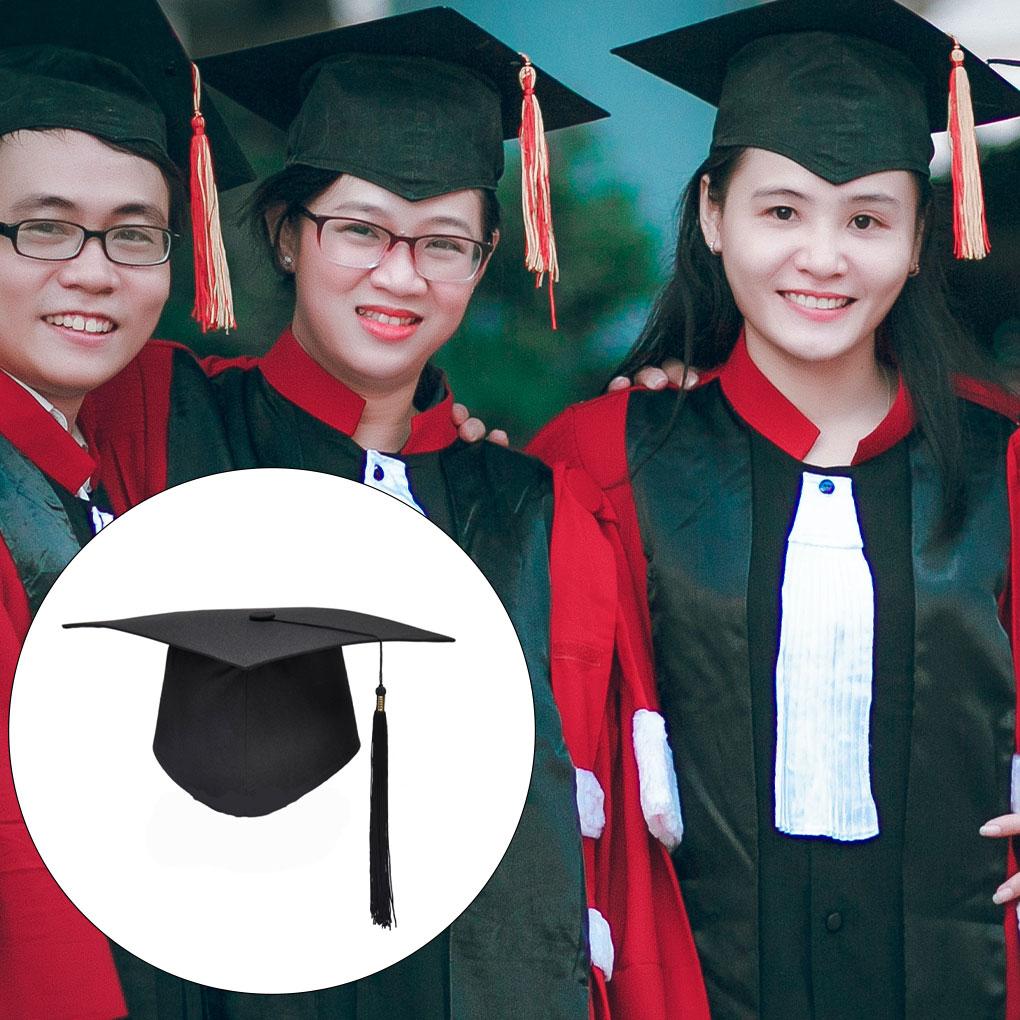 Akademischer Hut Kopfbedeckung Akademie Souvenir Kappen Dekoration Cosplay Zubehör DIY Unisex Verschluss Abschluss Hut Rektor/Rot