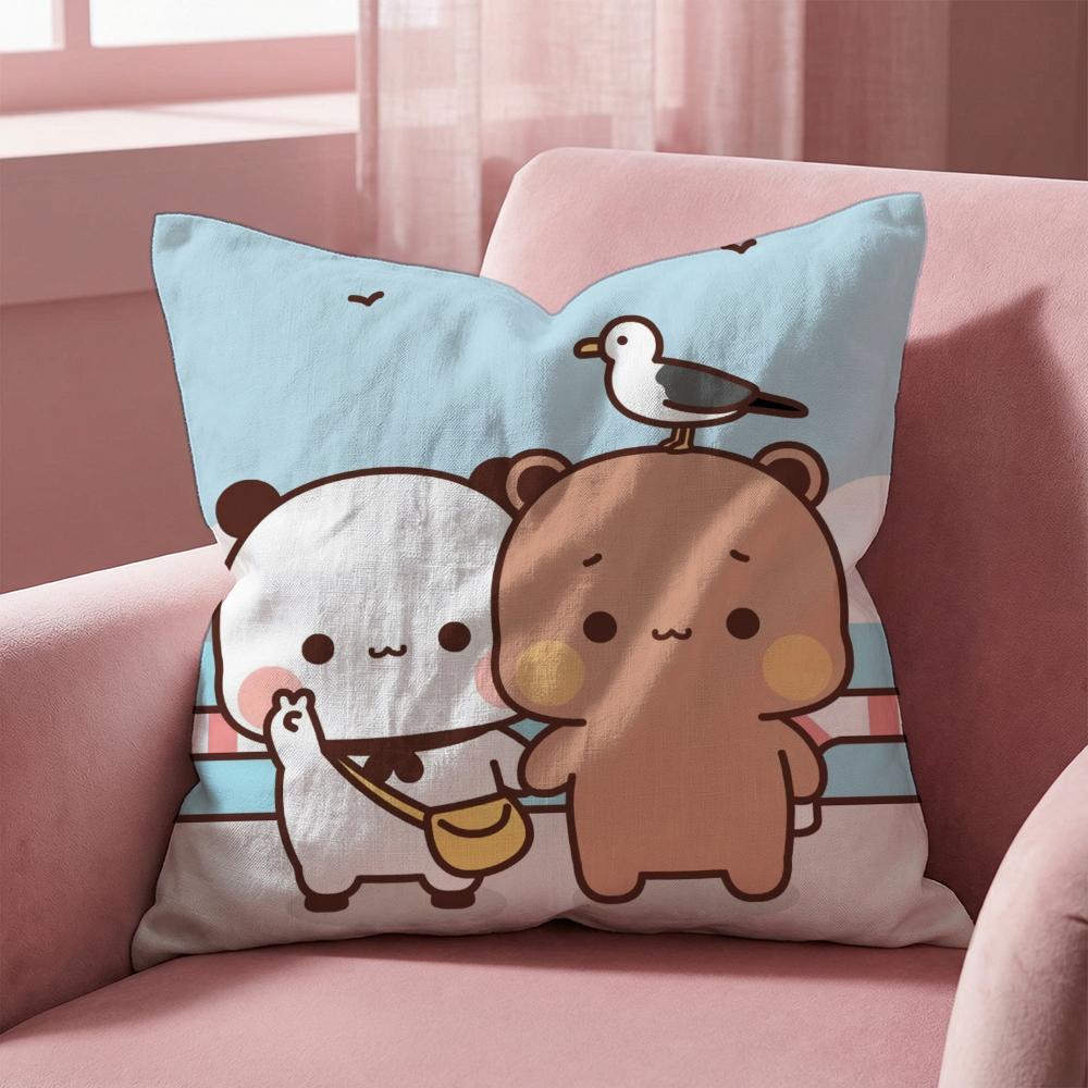 Cute B-BUBU DUDUS Cushion Cover Multi-Scene Pillow Cover for Home & Car - Reversible, Soft & Durable for Daily Use