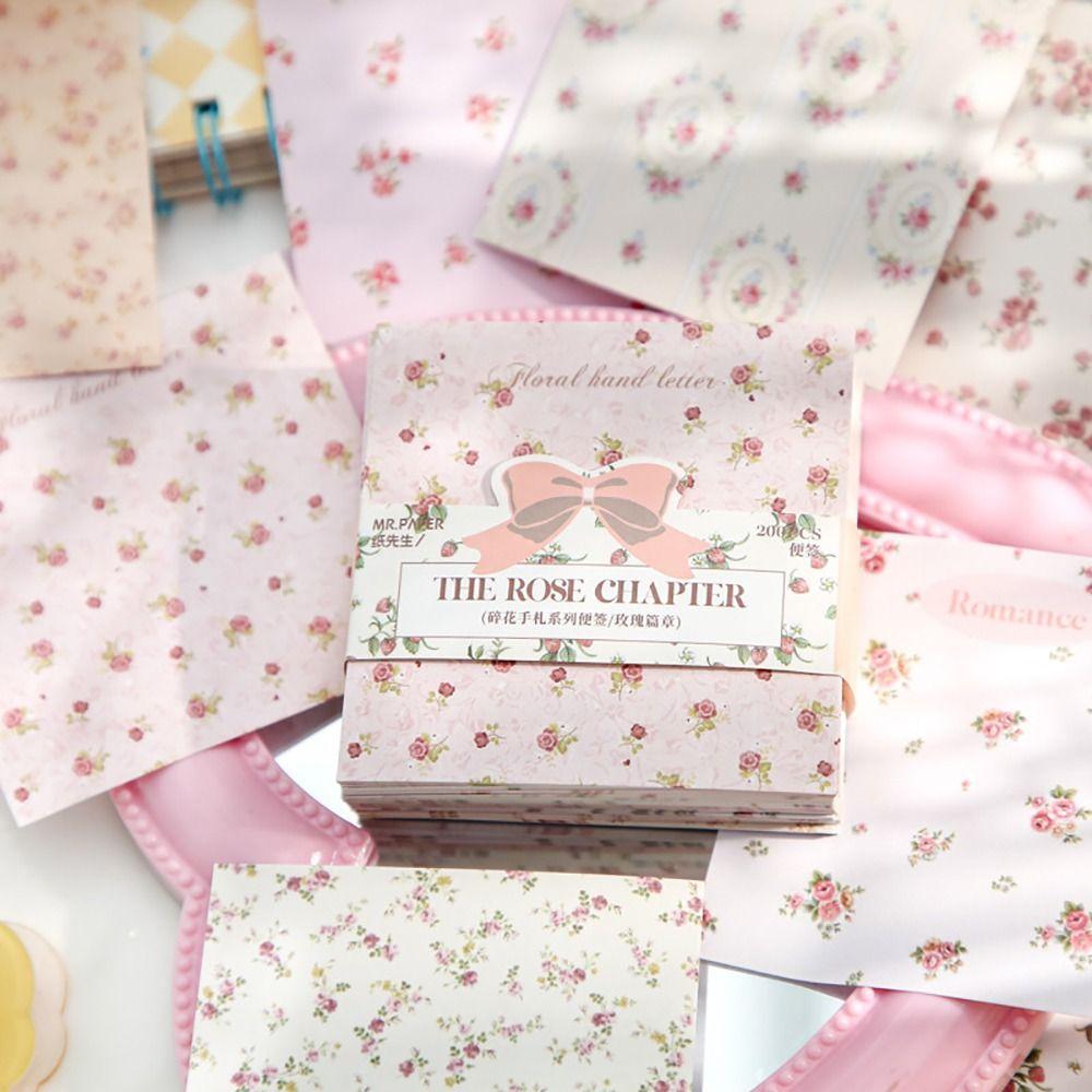 

200 шт./упак. DIY Цветочные письма-заметки канцелярские принадлежности блокнот портативный блокнот