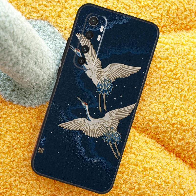 Japanese Cranes Art Case For Xiaomi 15 14 Ultra 13T 14T 15T 17 Pro Max Cover For POCO X7 F8 Pro X3 X5 X6 F5 F6 F7