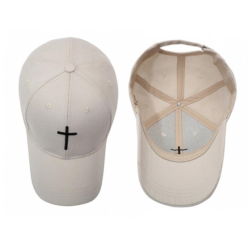 Spring Cross Embroidered Cap Men Women Outdoor Sunshade Baseball Cap