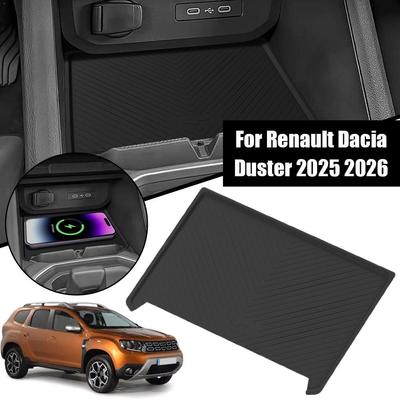 Car Central Console Silicone Wireless Charging Pad For Renault Dacia Duster 2026 2026 Auto Interior Accessories