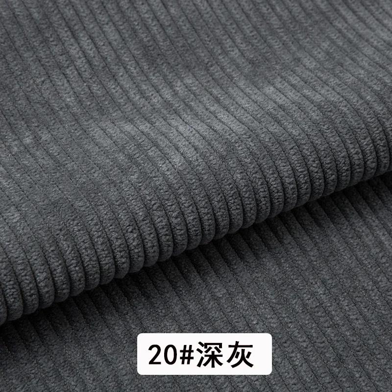 Corduroy Fabric Plain Medium Thick Strip Winter By The Meter for Clothes Bags Pant Shirts Sofa Sewing Soft Cloth Wearable Yellow
