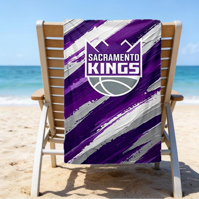 Kings Basketball Team Logo Quick-Dry Microfiber Beach Towel Super Soft & Absorbent for Bath, Beach, Travel Bath Time Accessory, Fan gifts