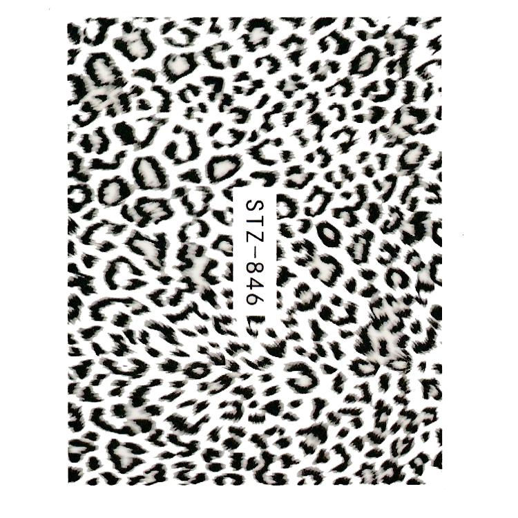 5 ark Water Transfer Nail Stickers Leopard Print Decals Animal Watermark Polish Wraps Tips Negle Art Decorations STZ846