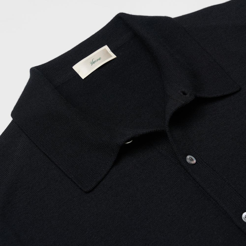 VERNO 24Ss Essential Collar Cardigan Black