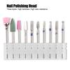 10pcs Nail Drill Bits Dead Skin Remover Nail Polishing Nail Art Grinding File Head Set