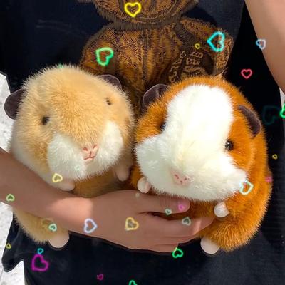 25CM Cute Guinea Pig Plush Toys Soft Stuffed Cartoon Simulation Animal Doll Lifelike Mouse Rats Toy Furry Pillow Kids Xmas Gifts