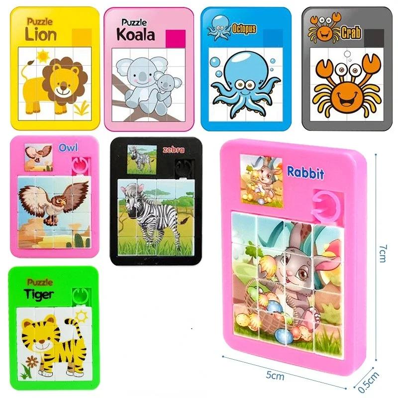 

1-16 Number Educational Slide Puzzles Cartoon Instructive Toy Letter Animal Children s Jigsaw Puzzle Games Brain Exercise Mini Playthings