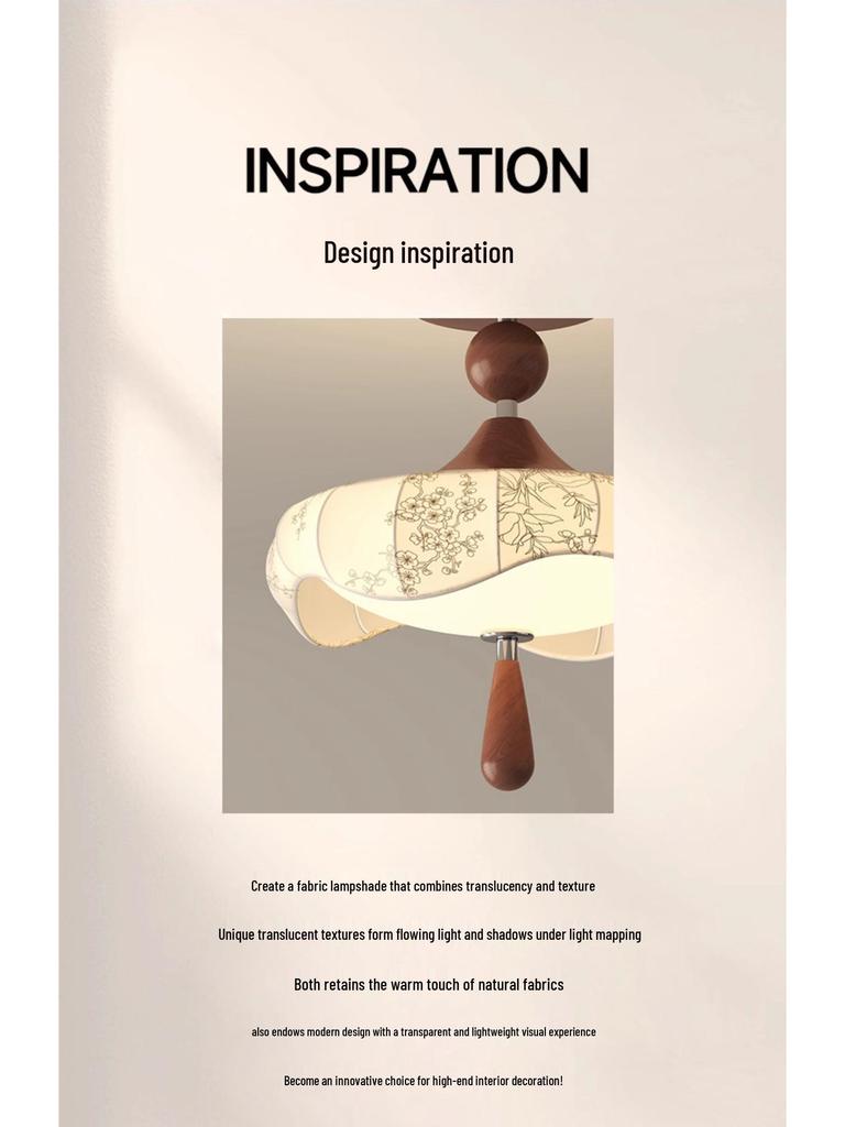 Ästhetische Stoffleuchte im Stil der Song-Dynastie für Eingang, Flur oder Balkon