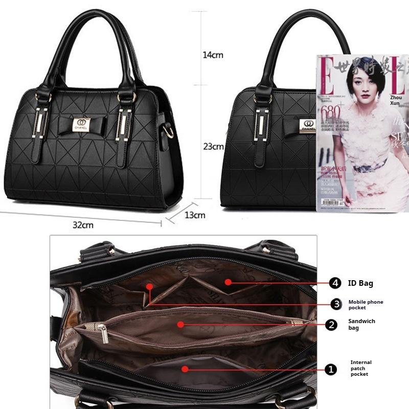 Handbags Women's Bags New Middle-aged Ladies Fashionable Shoulder Messenger Large Capacity Bag