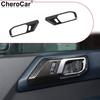2x Inner Door Handle Decor Cover Trim for + Ford Bronco Black Carbon Fiber