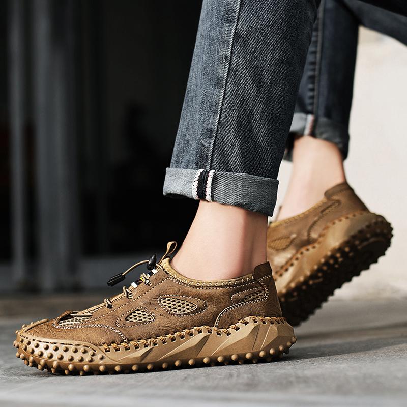 Fashion Men's Walking Shoes Breathable Lightweight Casual Tennis Shoes Hollow Out Running Shoes Tenis Masculino Sandals Mens Sneakers