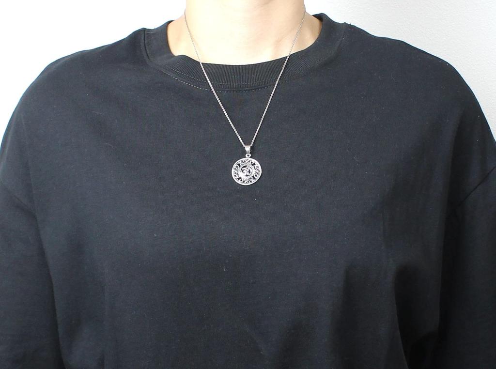 Tibetan Eight Auspicious Symbols Eight Treasures Tashi Tagye Pendant Top Sterling Silver 925 Amulet Good Fortune