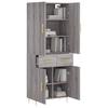 Highboard Sonoma Grau 69,5 x 34 x 180 cm Spanplatte