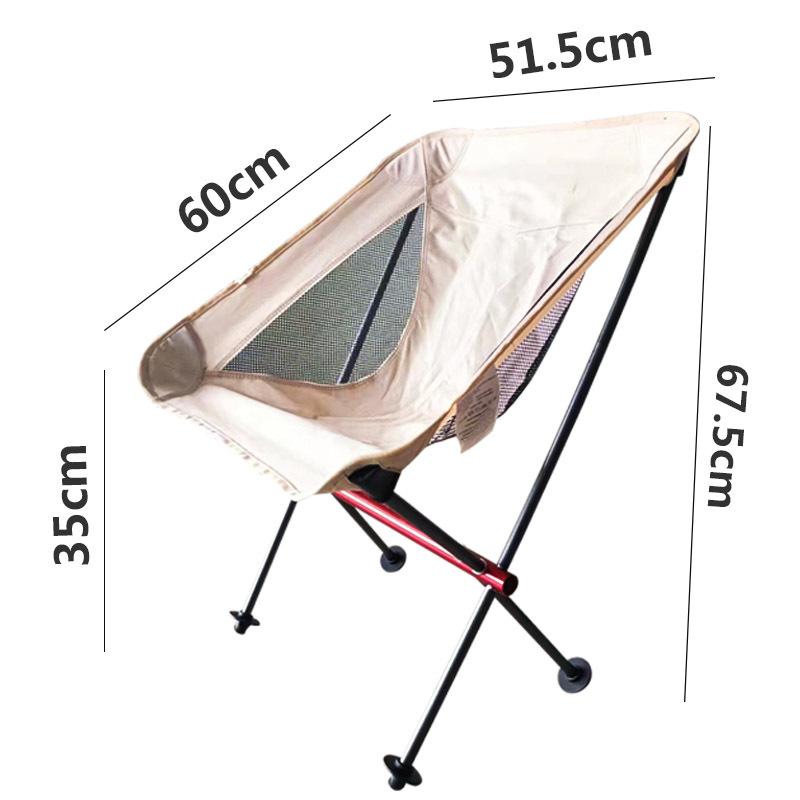 Portable Folding Moon Chair, Compact Fishing Camping Chair, Lightweight 7075 Aluminum Outdoor Stool for Travel, Hiking, Picnic