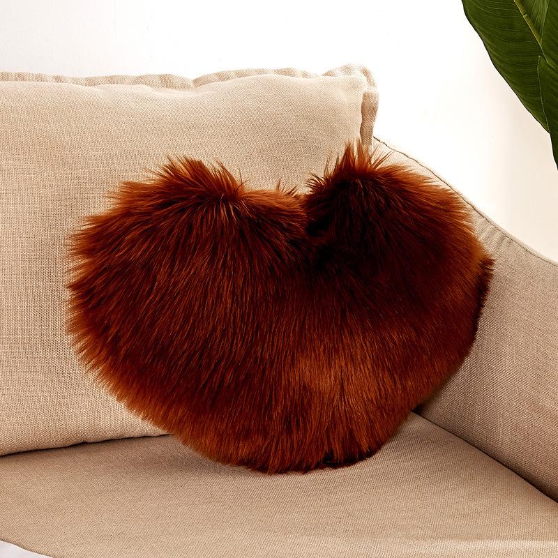 Heart-Shaped Washable Back Pillow and Sofa Cushion Cover (No Insert)
