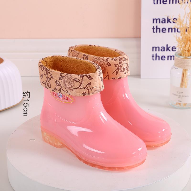 Long rain boots women's fashion rain shoes women's adult no lining high tube waterproof shoes quick-drying rubber shoes summer