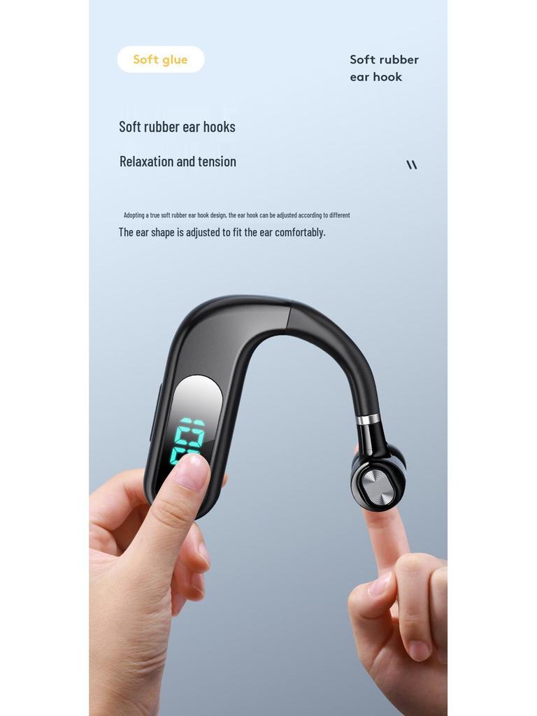 2025 Bluetooth Ear-hook Earphones: Large Battery, Super Long Life, Digital Display, for Huawei, Apple, Android