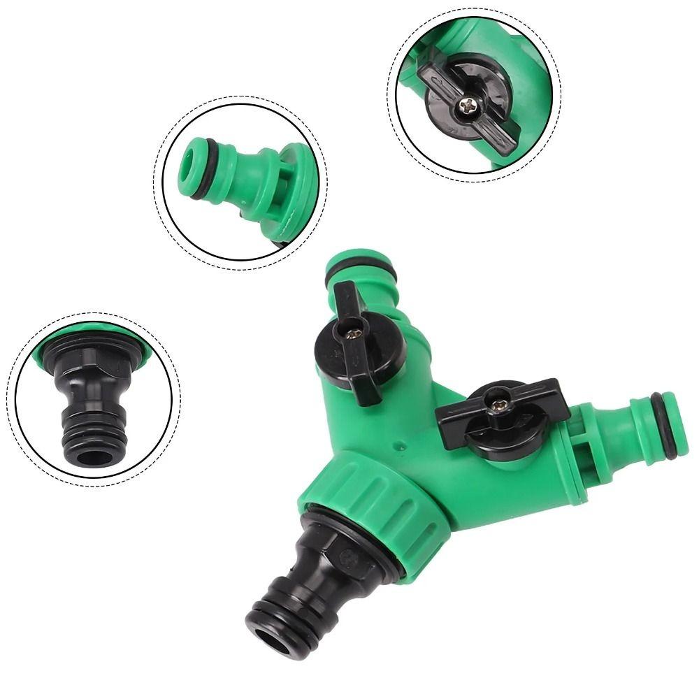 Plastic Valve Garden Water Pipe Connectors 2 Way Hose Splitter Valve New Pipe Adapter